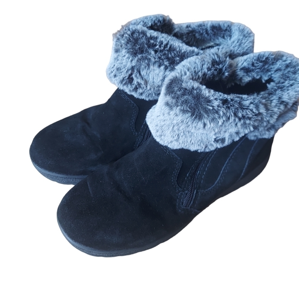 8 Khombu black suede‎ shoes with fur